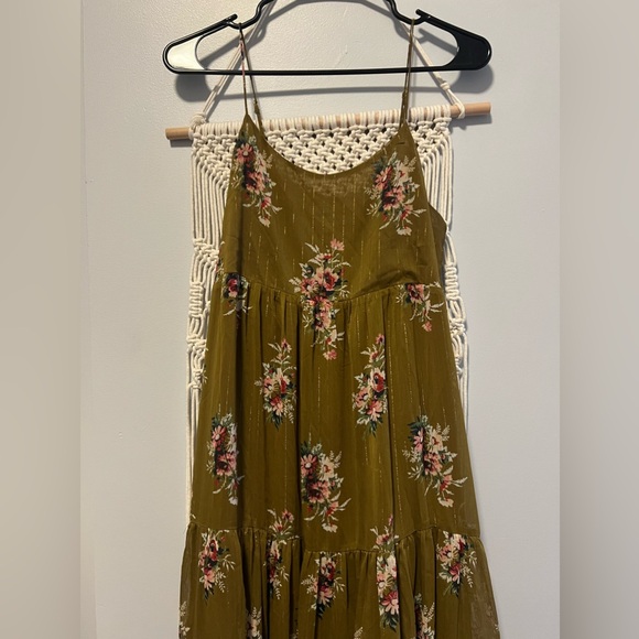 Madewell Cami Tier Midi Dress in Metallic Classic Corsage - Picture 7 of 10